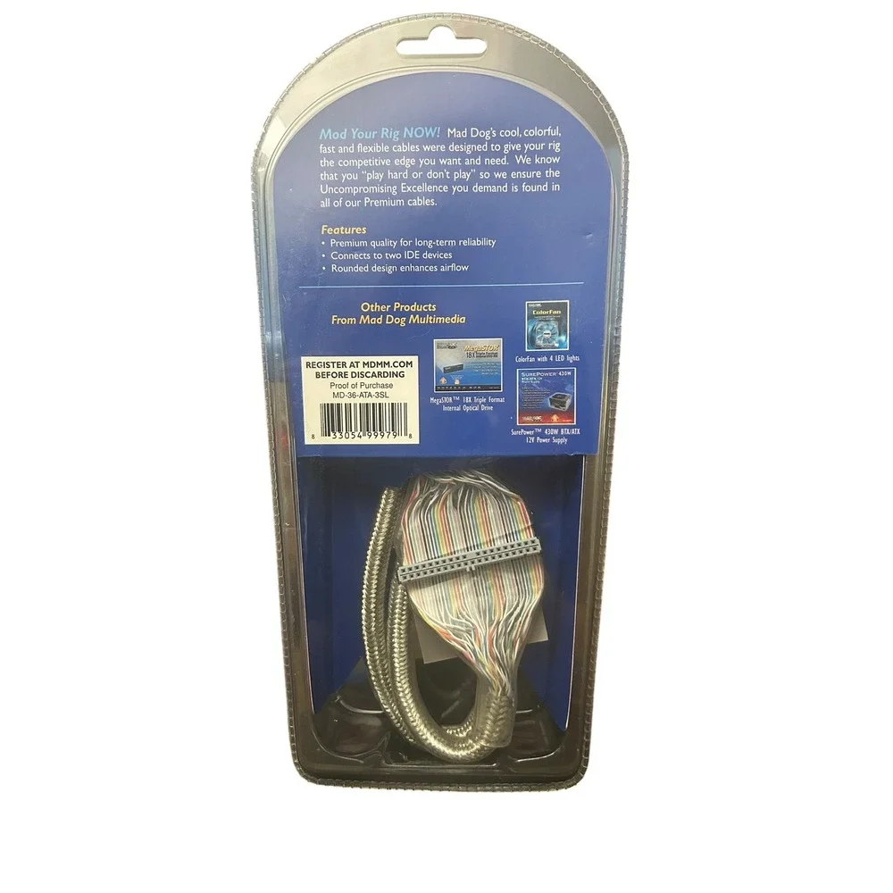 NOS Mad Dog CableMod ATA-133 IDE Cable 36
